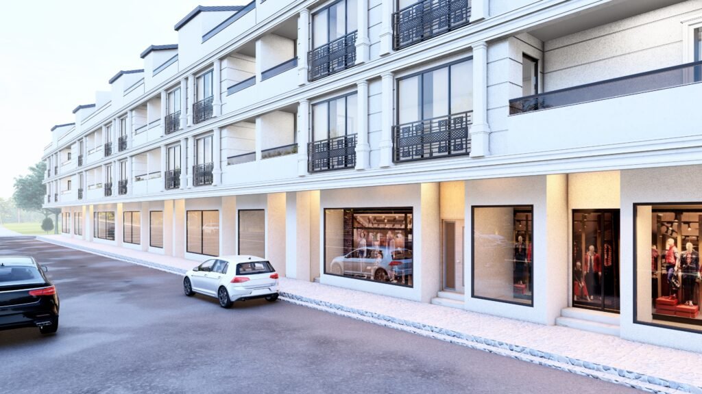 Apartman Cephe Tasarımlarımız mimari dış cephe tasarımı, cadde görünümü, klasik cephe tasarımı.