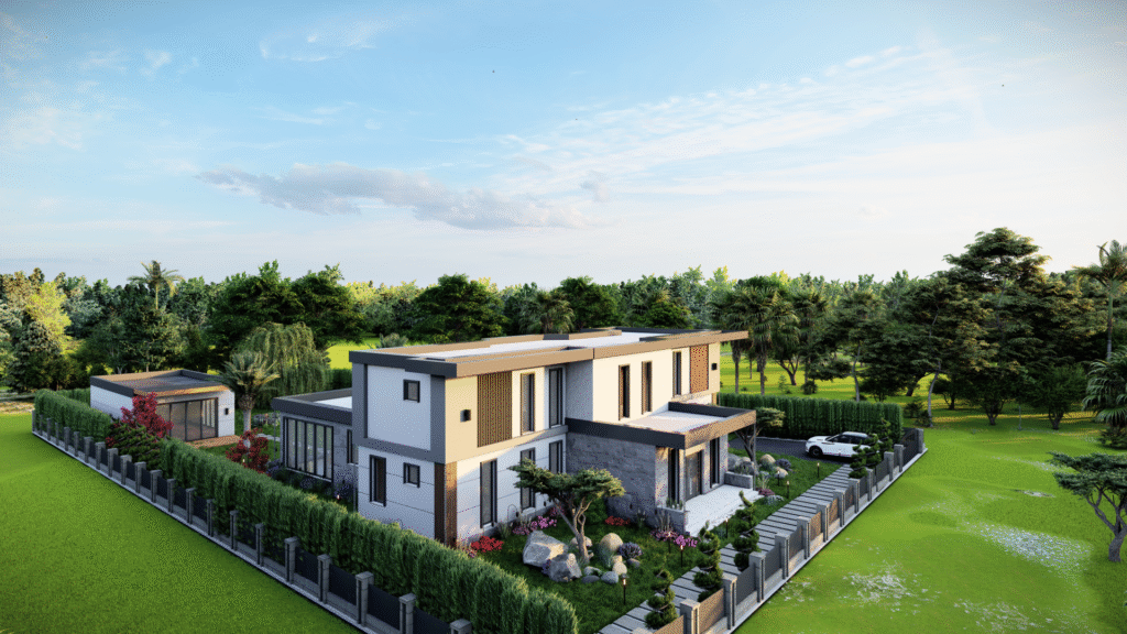 Minimalist villa dış mekan