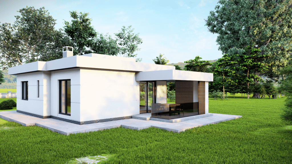 Çelik ve Prefabrik Yapı Tasarımları 2+1 celik prefabrik ev tasarimi3