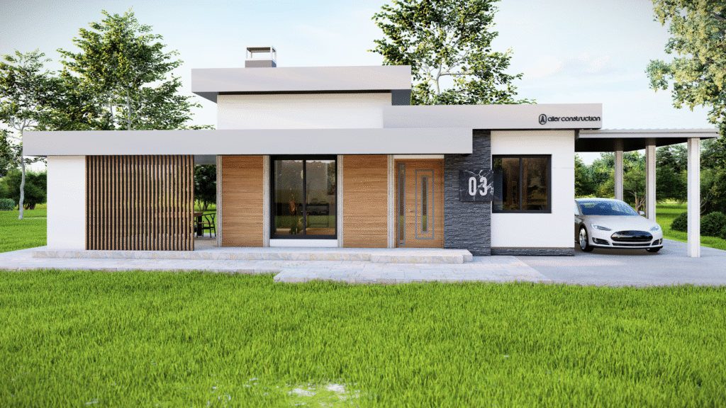 Çelik ve Prefabrik Yapı Tasarımları 3+1 celik prefabrik ev tasarimi2