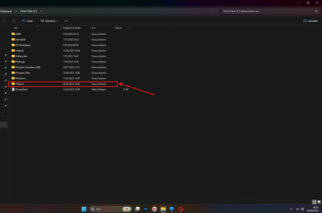 yq arch kurulum aşamasını gösteren 2025 kurulum ekranı